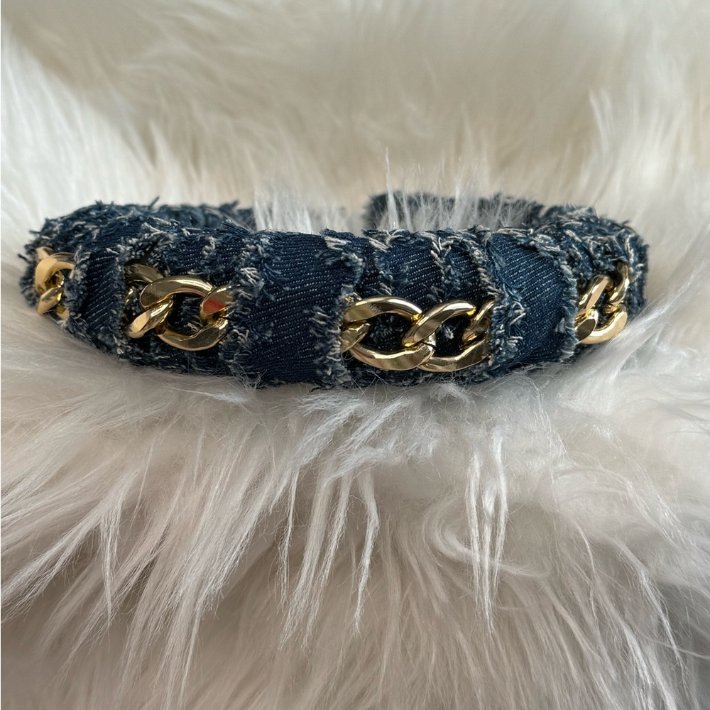 Denim Chain Headband 💎 - Picture 2 of 3